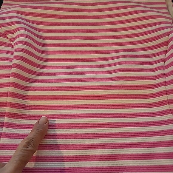 Lily Pulitzer Women's Medium Dress Sleeveless A-Line Pink White Striped Keyhole - Picture 7 of 14